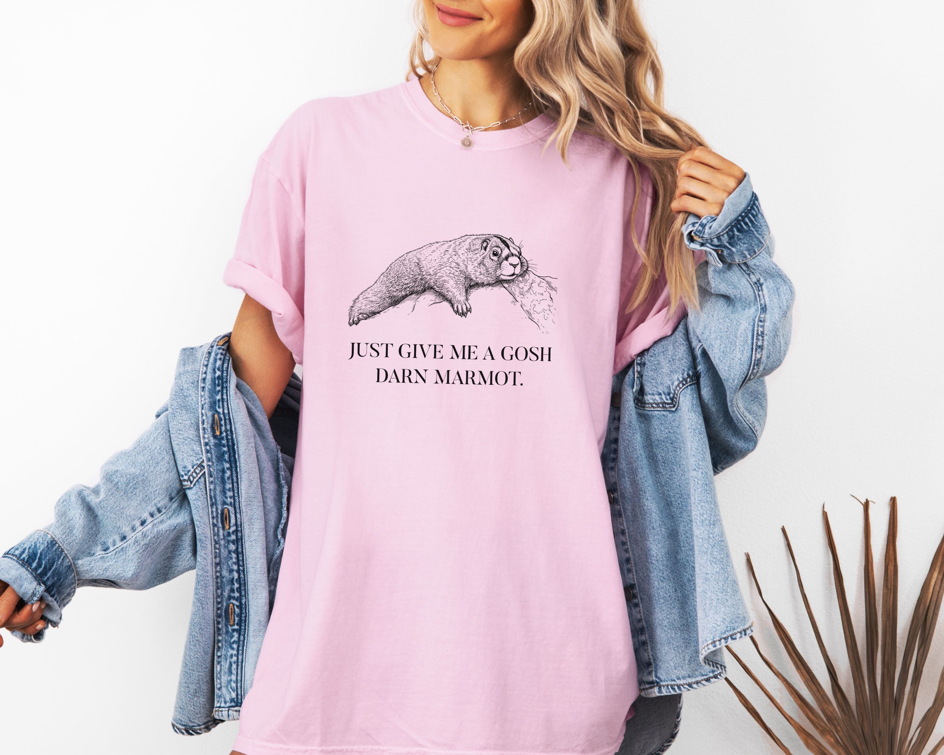 "Give Me A Darn Marmot" Tshirt | Animal Lover Humor Tee