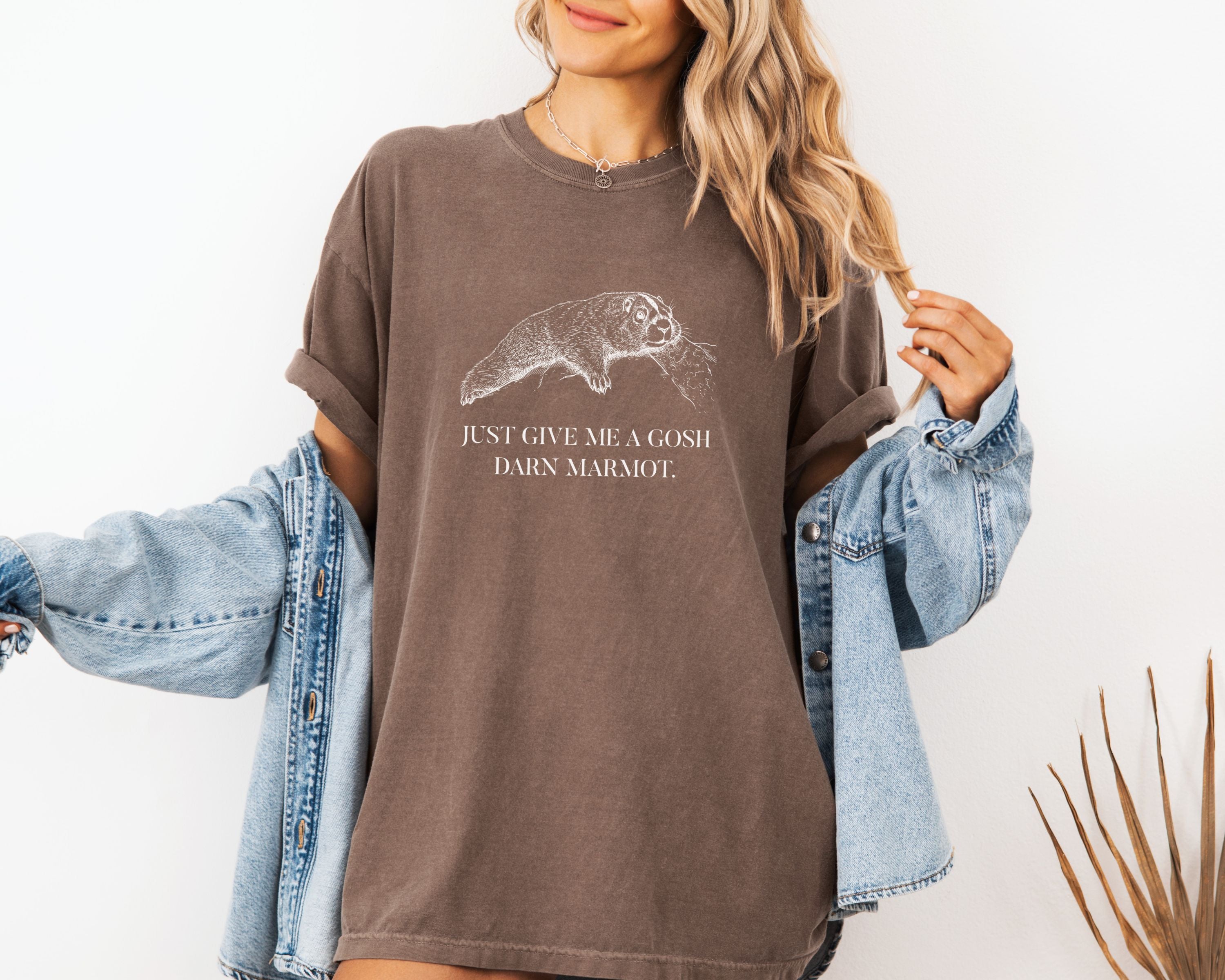 "Give Me A Darn Marmot" Tshirt | Animal Lover Humor Tee