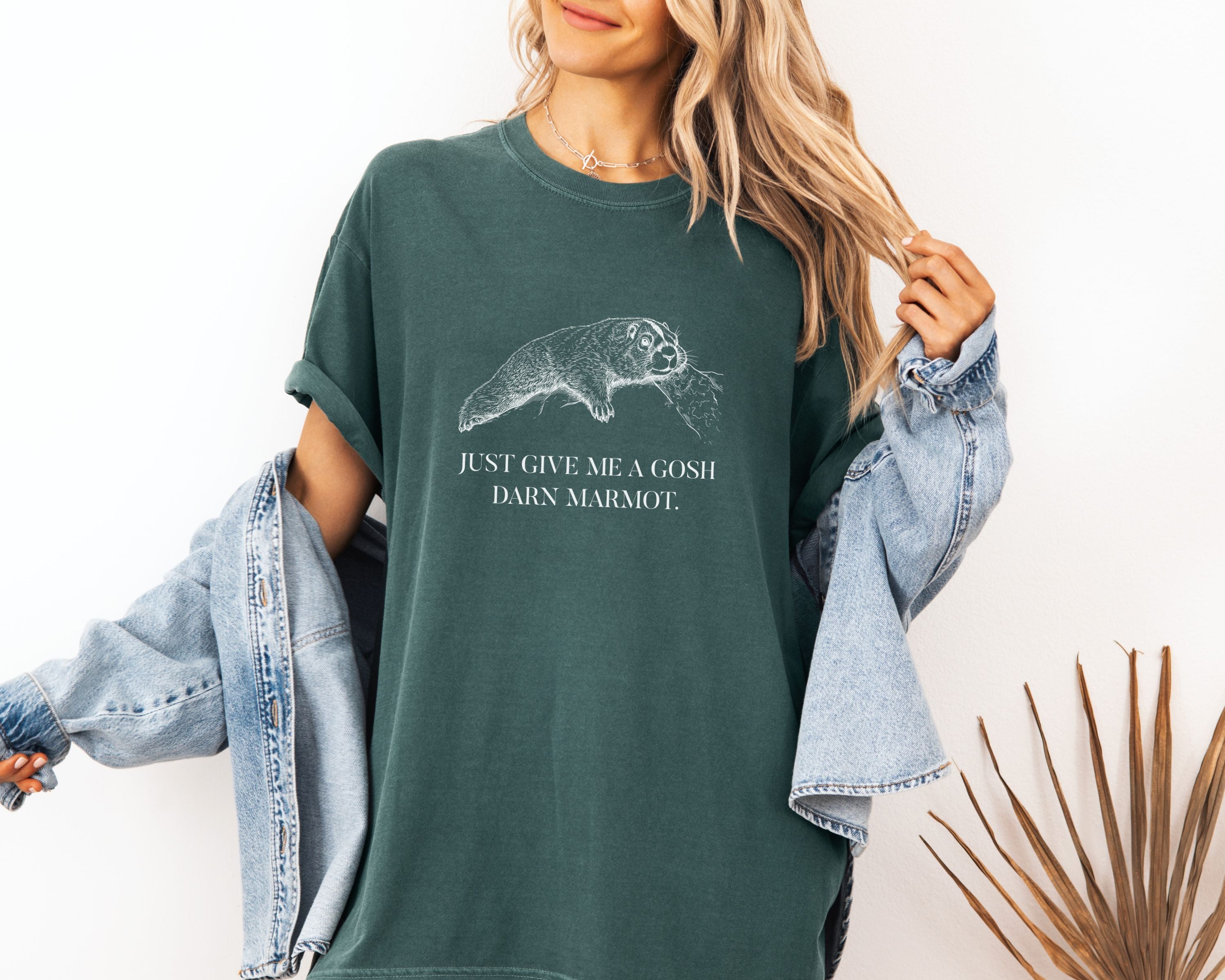"Give Me A Darn Marmot" Tshirt | Animal Lover Humor Tee