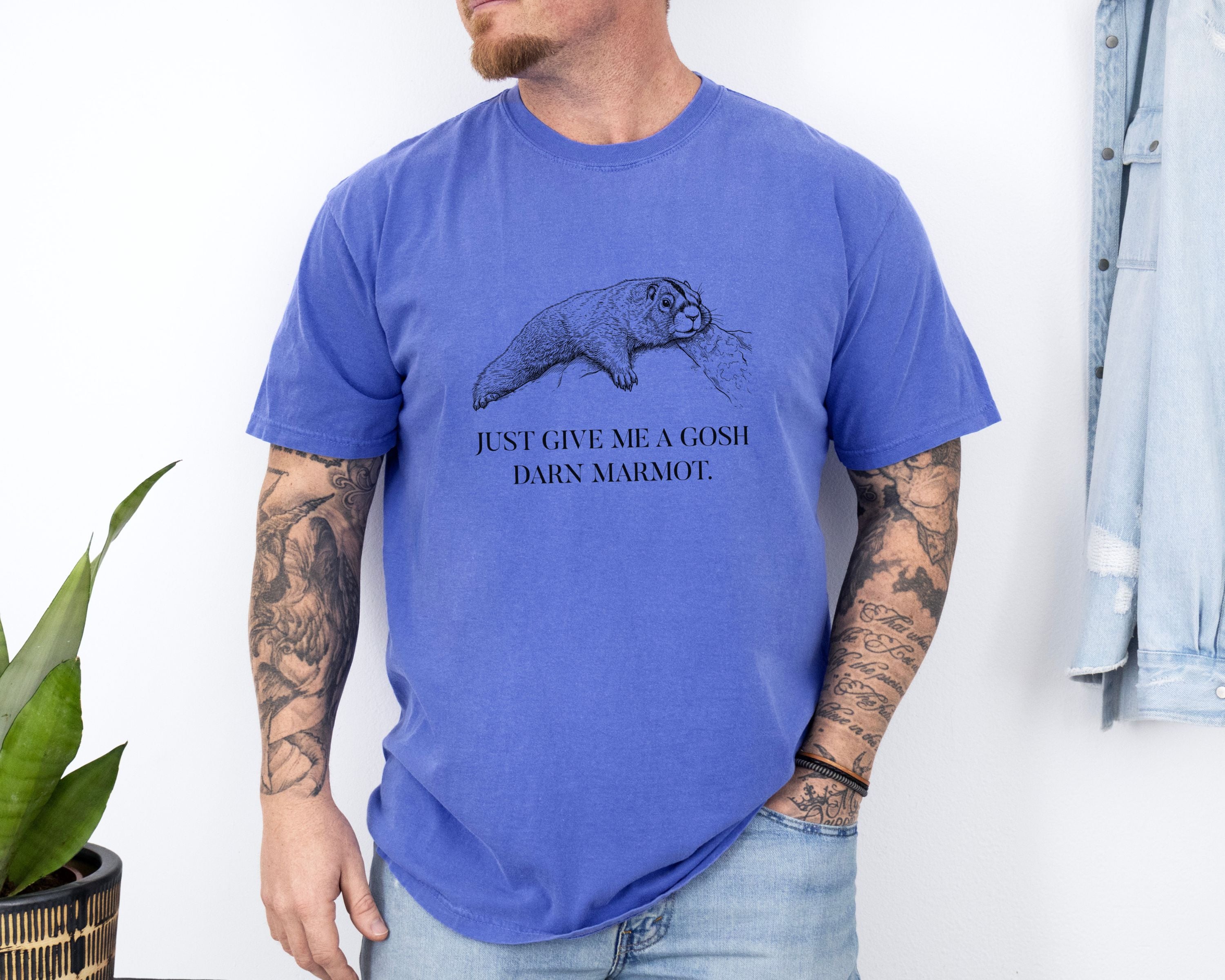 "Give Me A Darn Marmot" Tshirt | Animal Lover Humor Tee