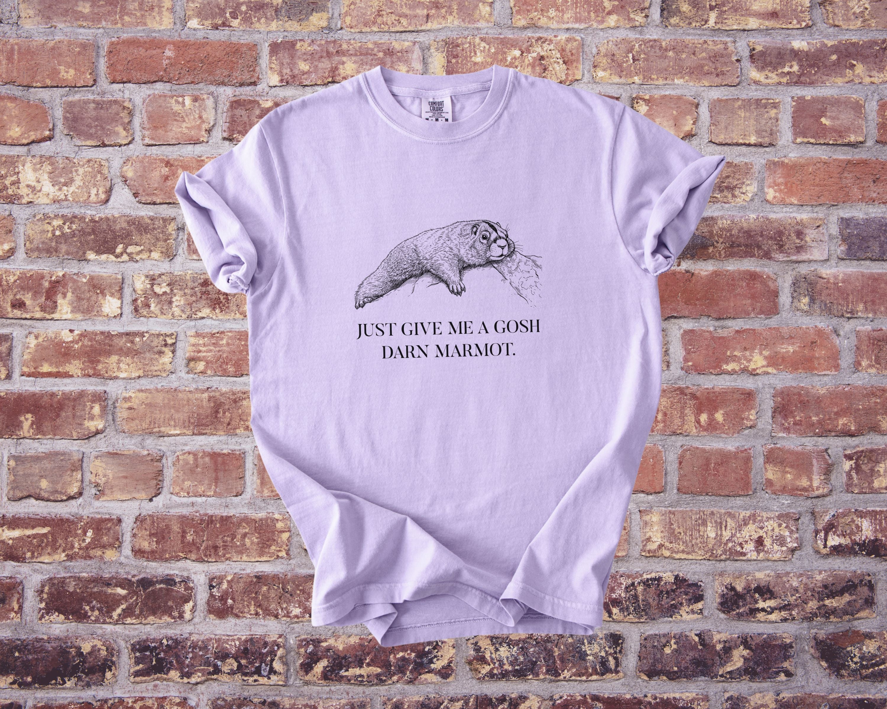 "Give Me A Darn Marmot" Tshirt | Animal Lover Humor Tee