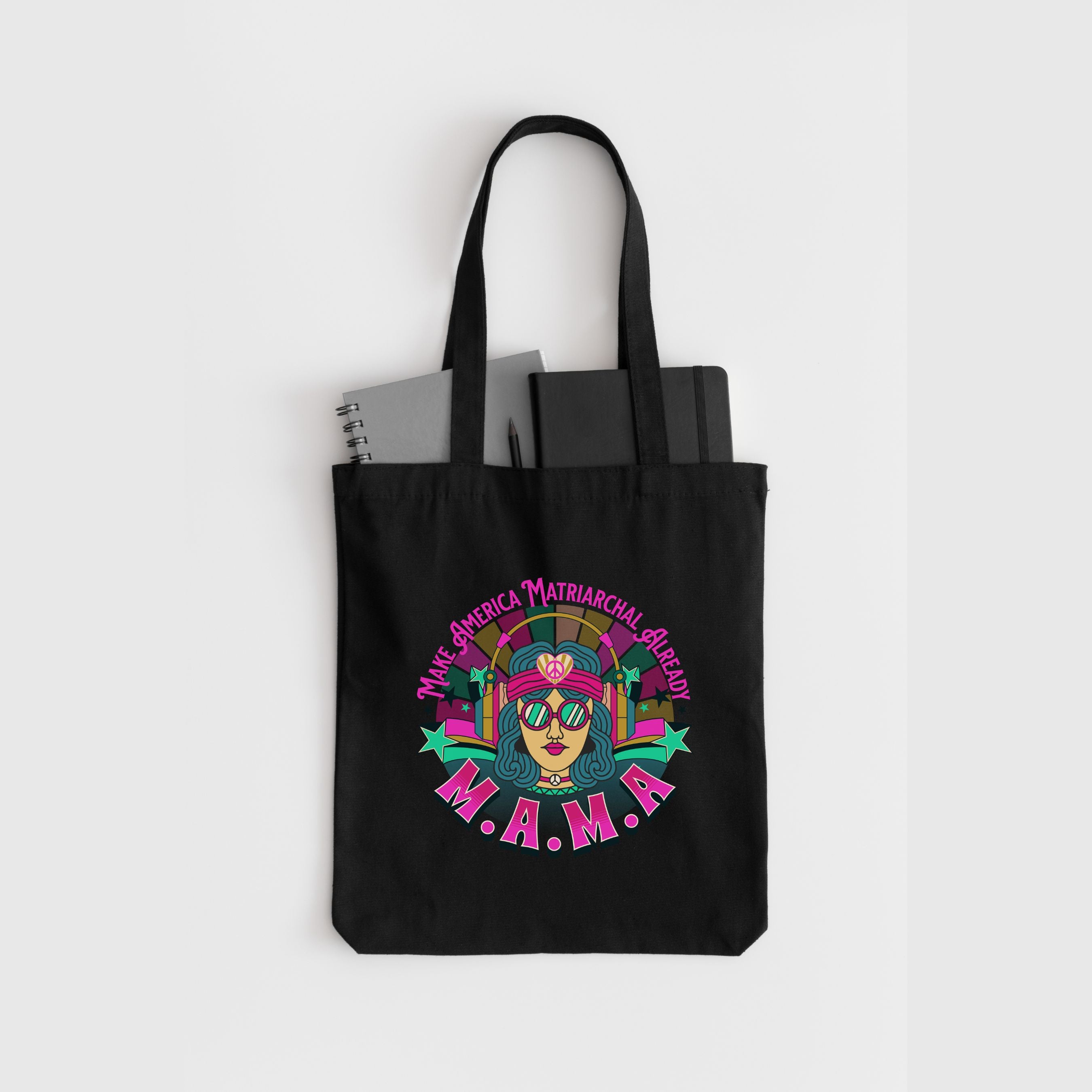 Retro 'Make America Matriarchal Already' Grocery Tote Bag