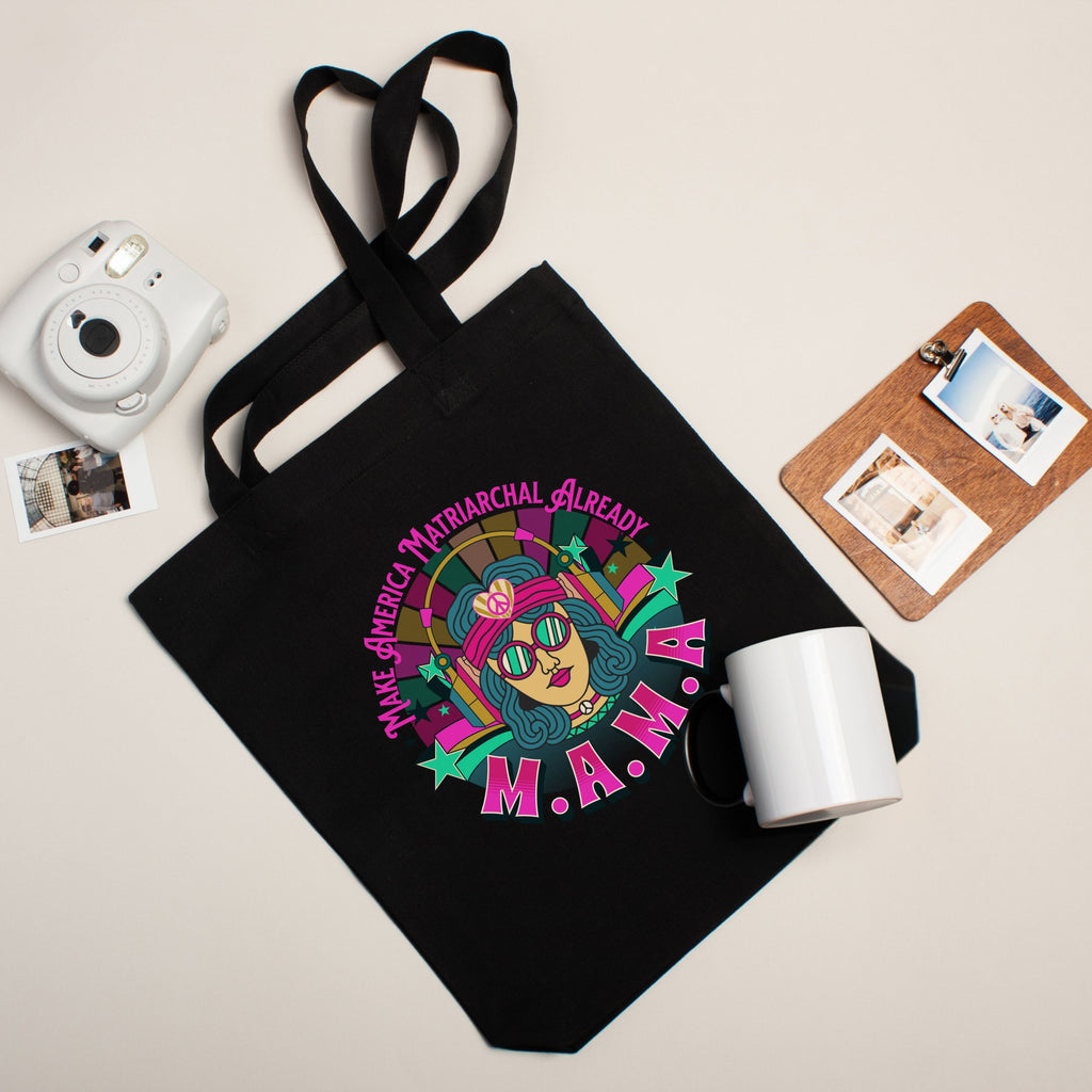 Retro 'Make America Matriarchal Already' Grocery Tote Bag
