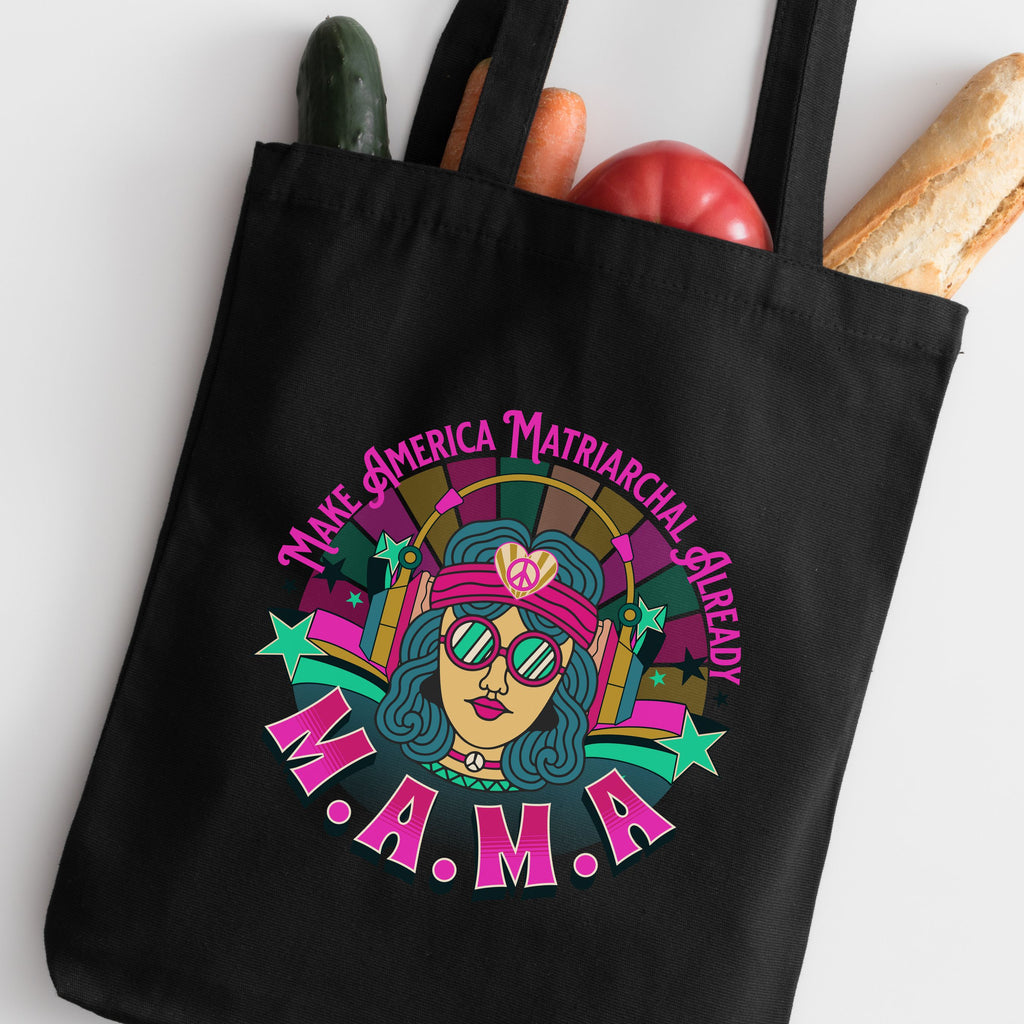 Retro 'Make America Matriarchal Already' Grocery Tote Bag