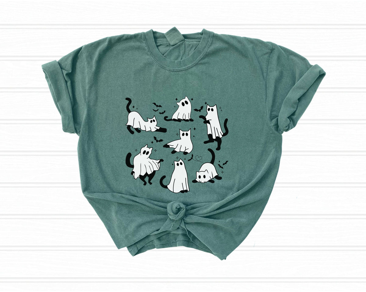 Ghost Cats & Bats Halloween TShirt