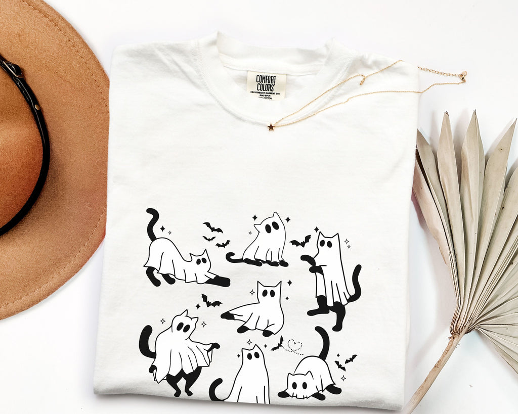 Ghost Cats & Bats Halloween TShirt