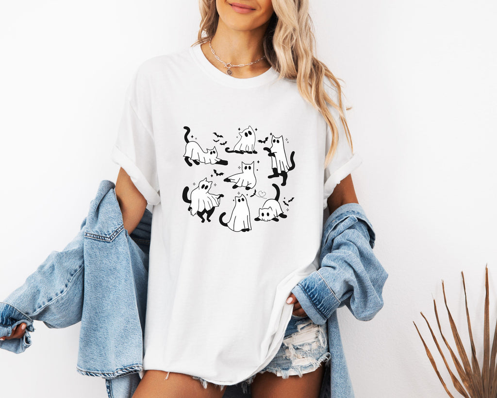 Ghost Cats & Bats Halloween TShirt