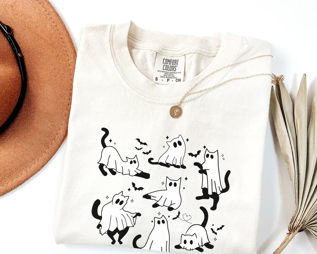 Ghost Cats & Bats Halloween TShirt