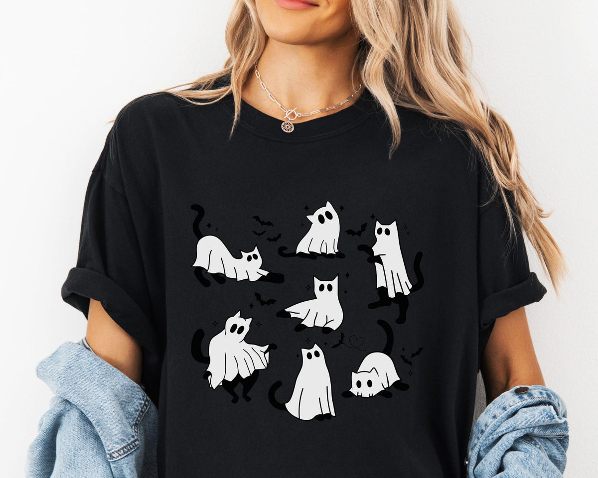 Ghost Cats & Bats Halloween TShirt