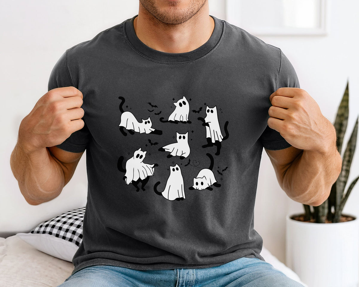 Ghost Cats & Bats Halloween TShirt