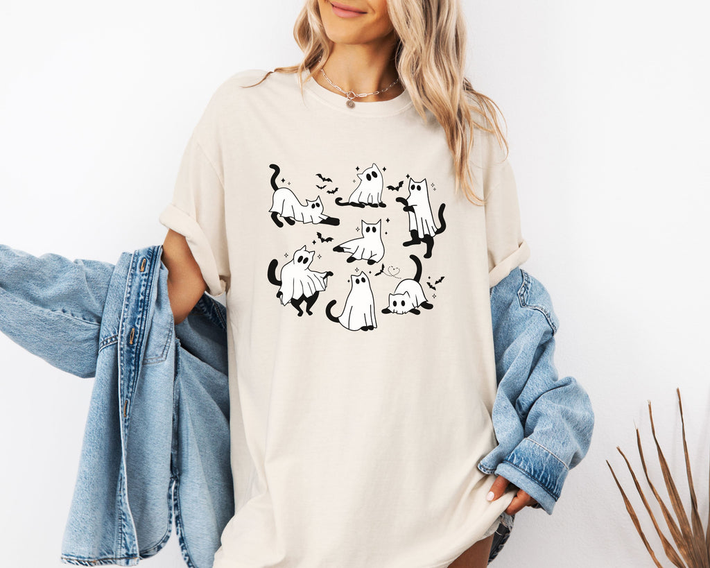 Ghost Cats & Bats Halloween TShirt