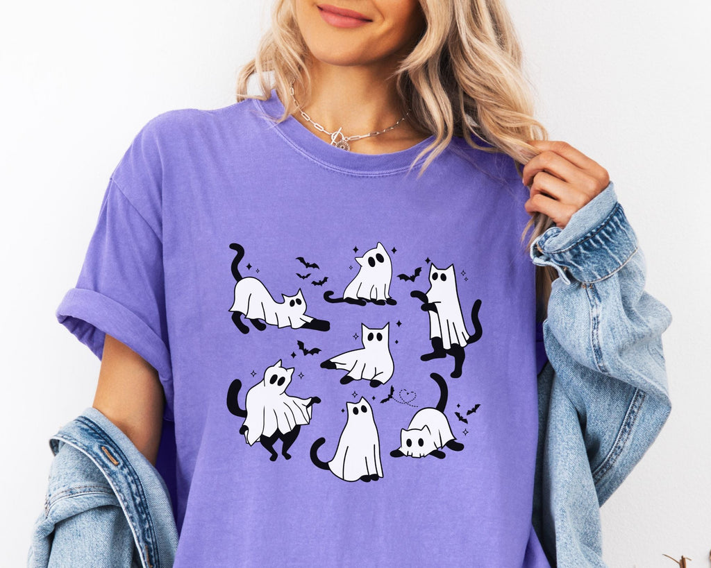 Ghost Cats & Bats Halloween TShirt