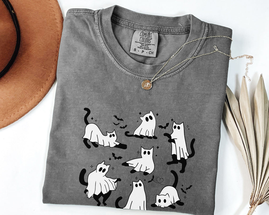 Ghost Cats & Bats Halloween TShirt