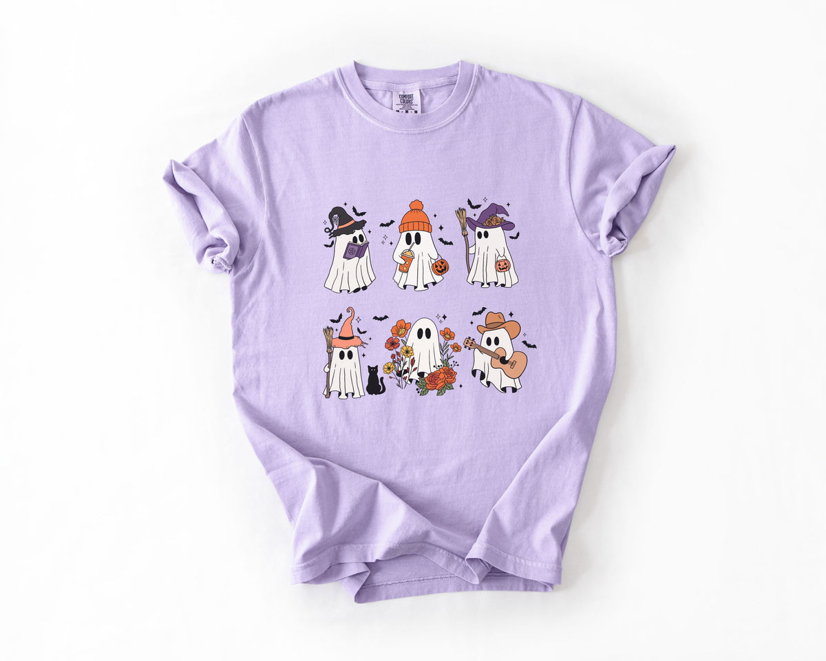 Cute Halloween Ghost Tshirt | Cozy Fall Vibes Top
