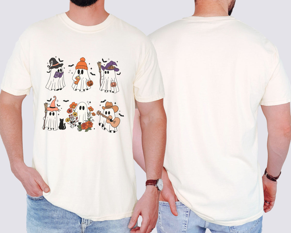 Cute Halloween Ghost Tshirt | Cozy Fall Vibes Top
