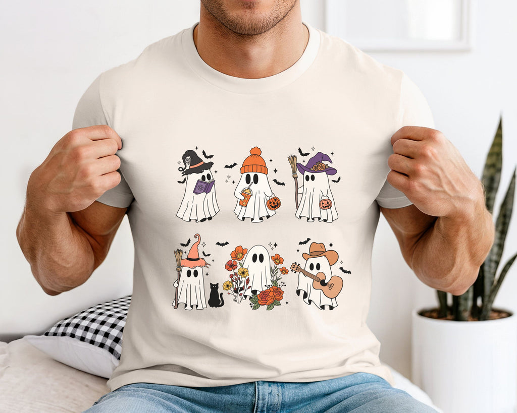 Cute Halloween Ghost Tshirt | Cozy Fall Vibes Top