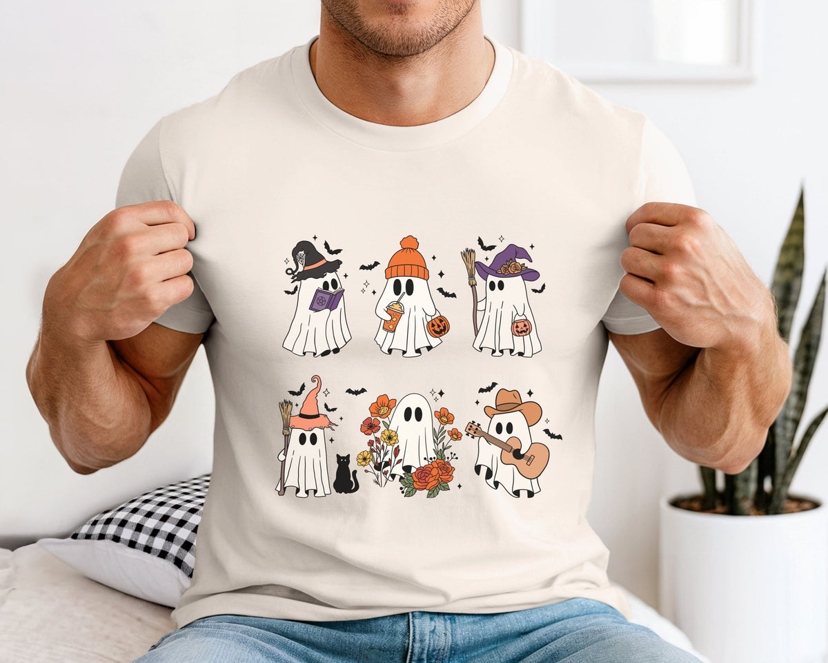 Cute Halloween Ghost Tshirt | Cozy Fall Vibes Top