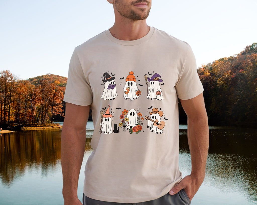 Cute Halloween Ghost Tshirt | Cozy Fall Vibes Top