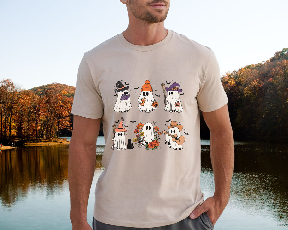 Cute Halloween Ghost Tshirt | Cozy Fall Vibes Top