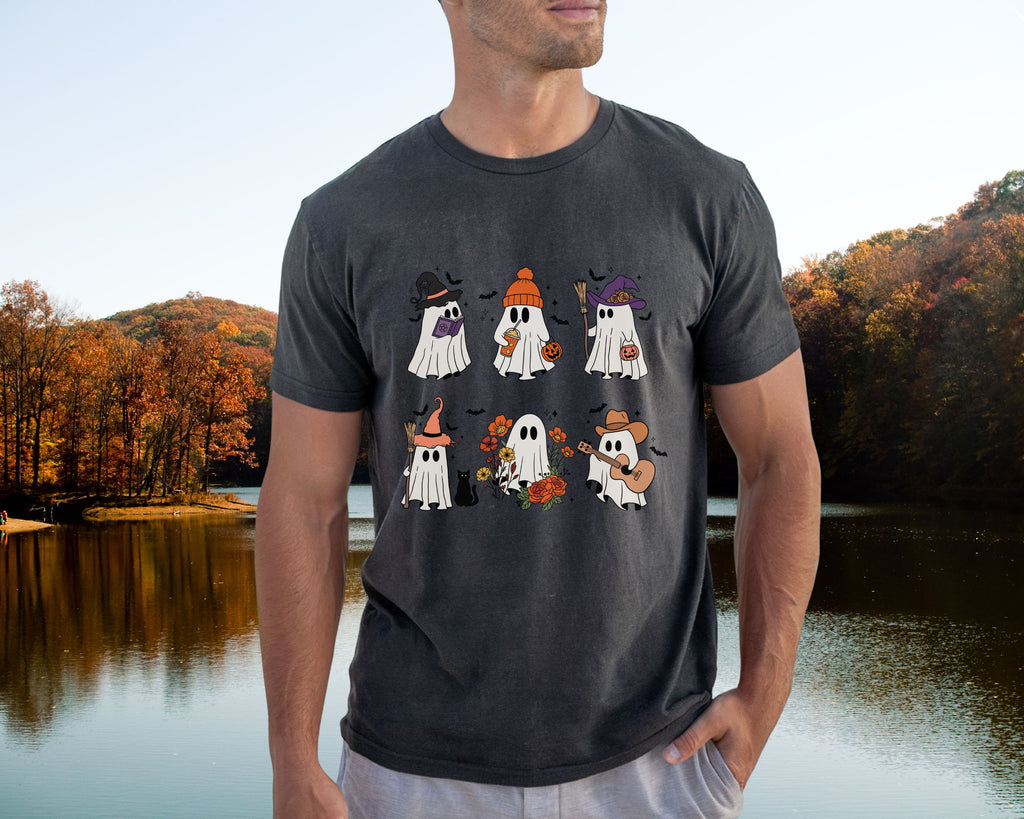 Cute Halloween Ghost Tshirt | Cozy Fall Vibes Top