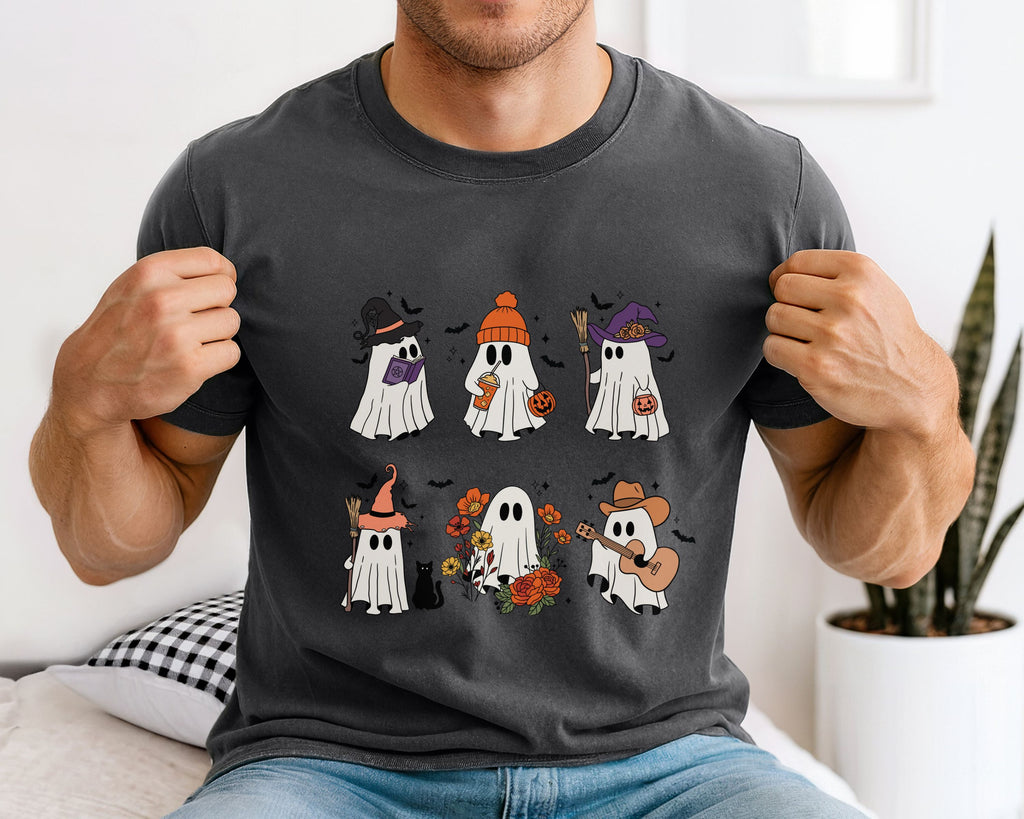 Cute Halloween Ghost Tshirt | Cozy Fall Vibes Top