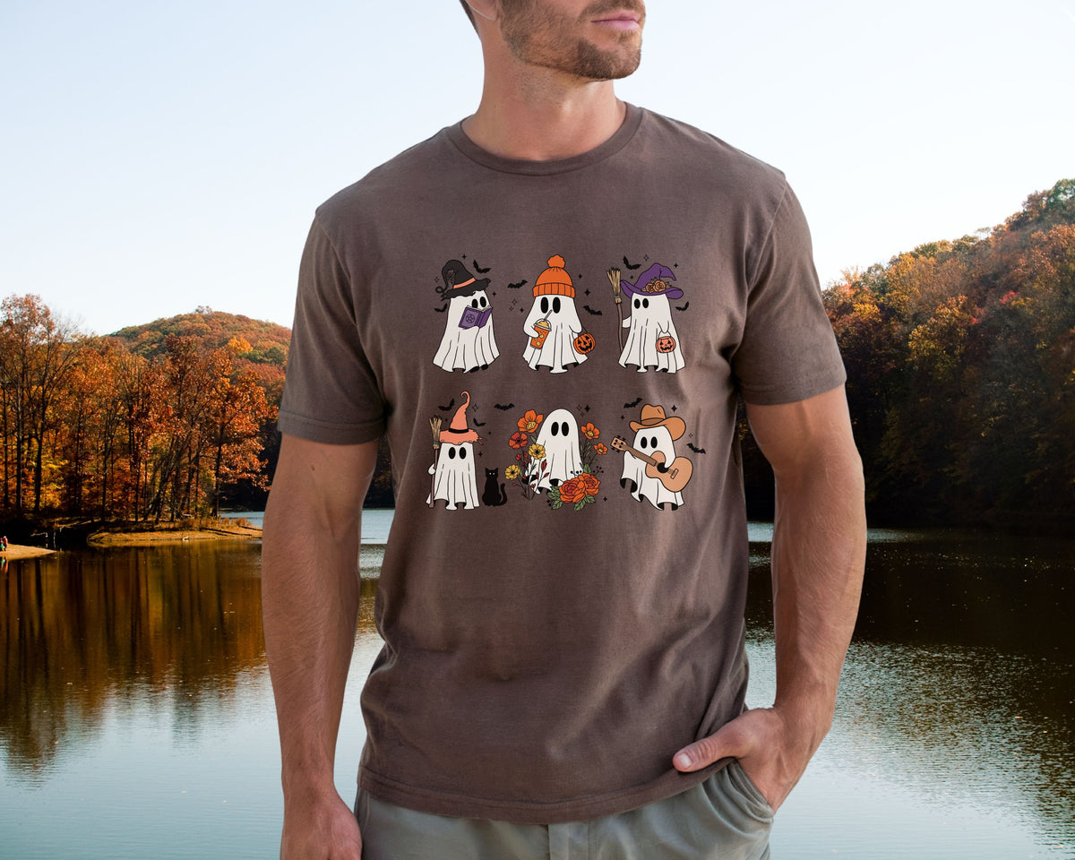 Cute Halloween Ghost Tshirt | Cozy Fall Vibes Top