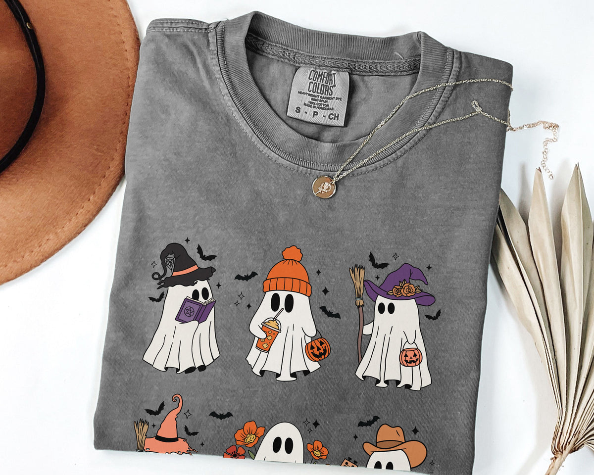 Cute Halloween Ghost Tshirt | Cozy Fall Vibes Top
