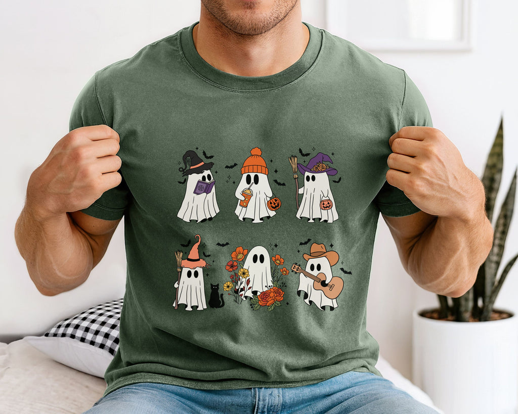 Cute Halloween Ghost Tshirt | Cozy Fall Vibes Top