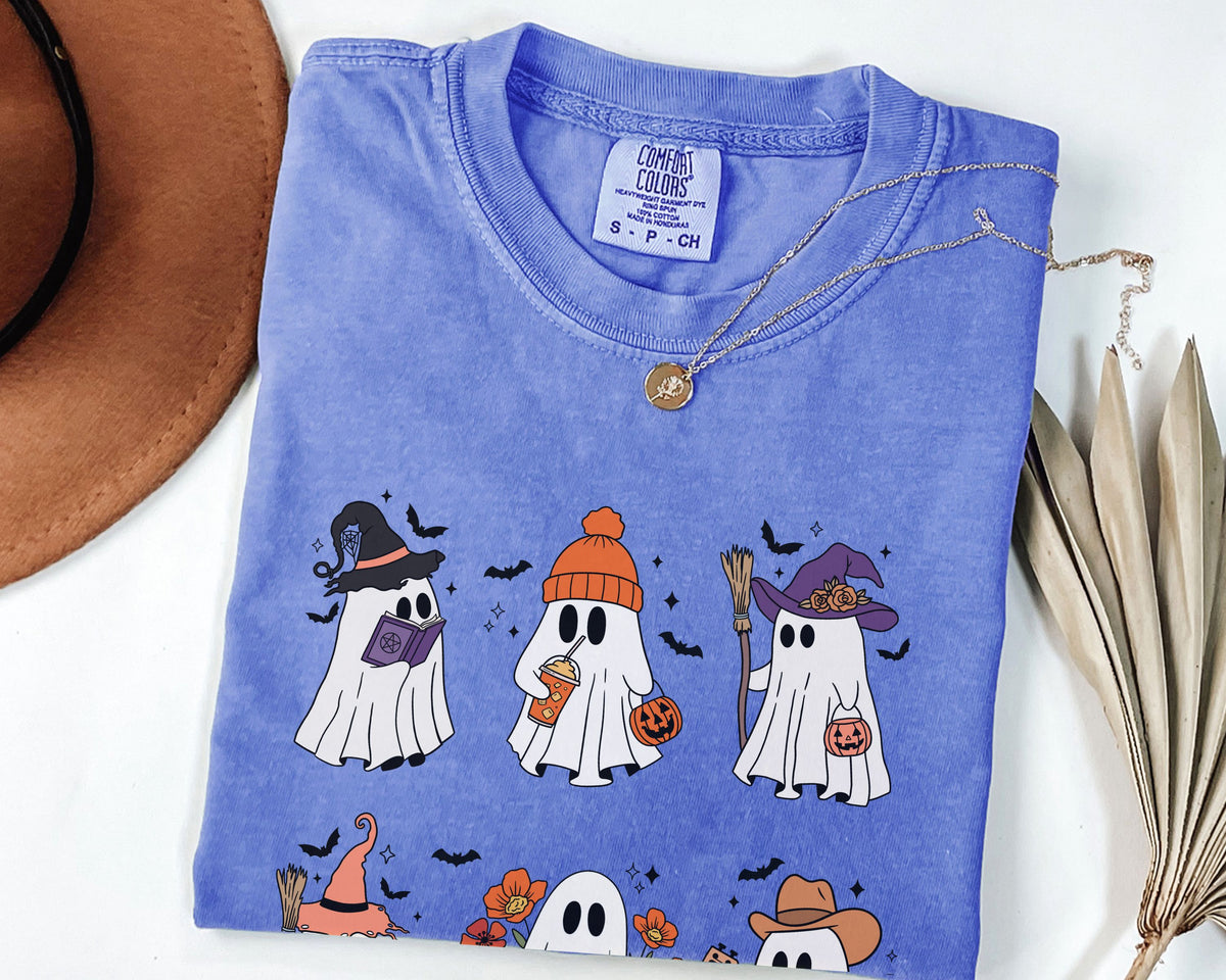 Cute Halloween Ghost Tshirt | Cozy Fall Vibes Top