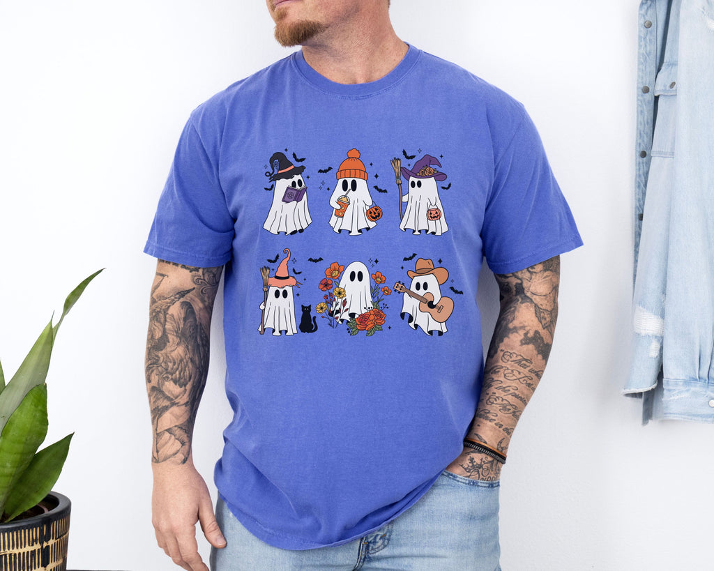Cute Halloween Ghost Tshirt | Cozy Fall Vibes Top