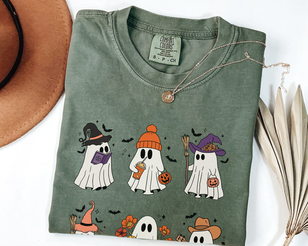 Cute Halloween Ghost Tshirt | Cozy Fall Vibes Top