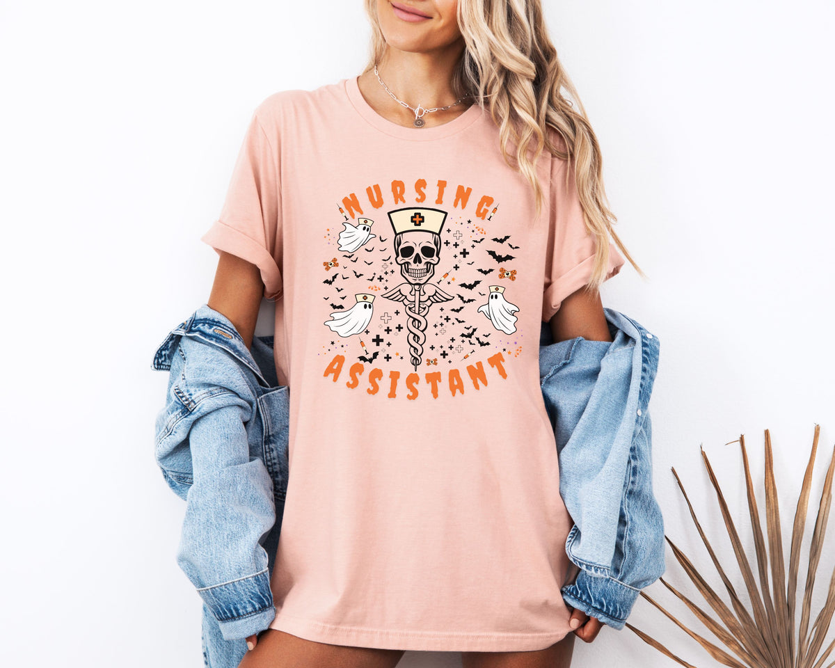 Spooky Nursing Assistant Tshirt | Halloween Ultra Soft Bella Canva Tees