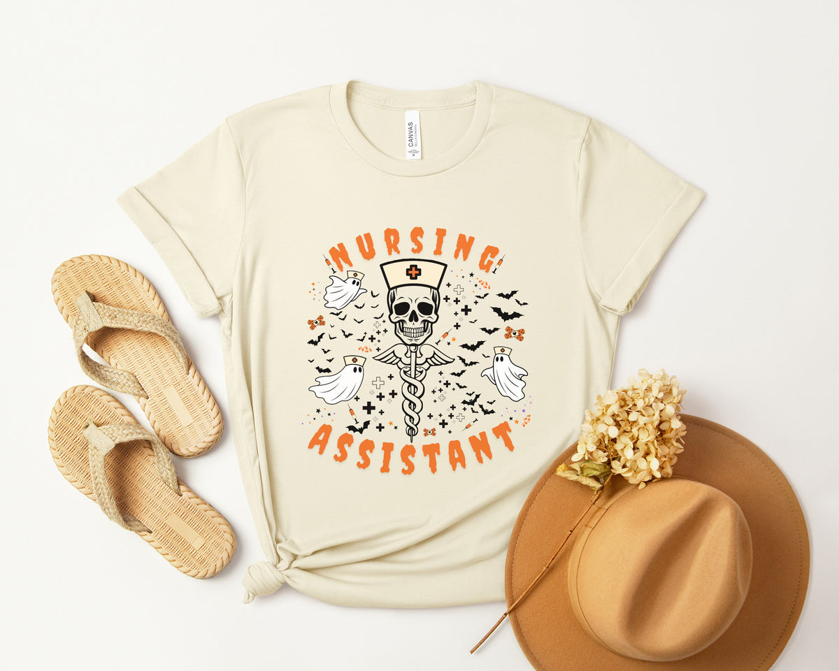 Spooky Nursing Assistant Tshirt | Halloween Ultra Soft Bella Canva Tees