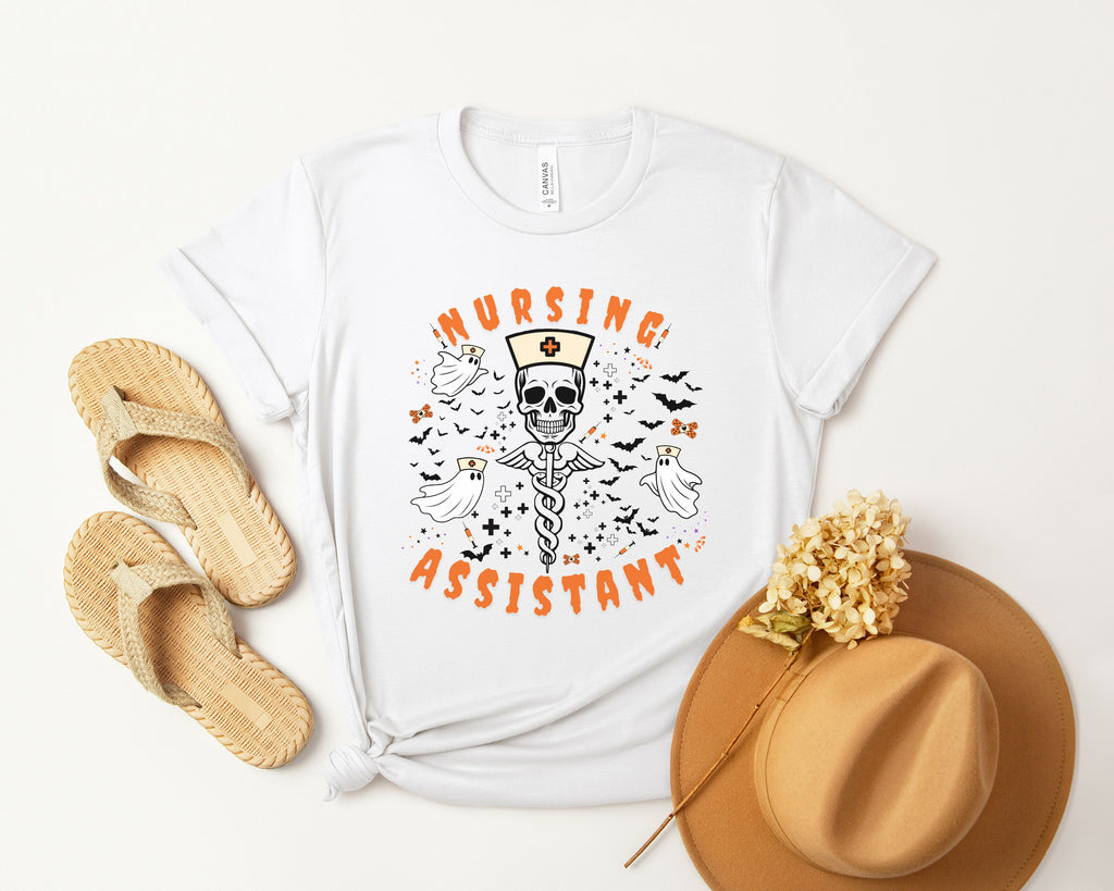 Spooky Nursing Assistant Tshirt | Halloween Ultra Soft Bella Canva Tees