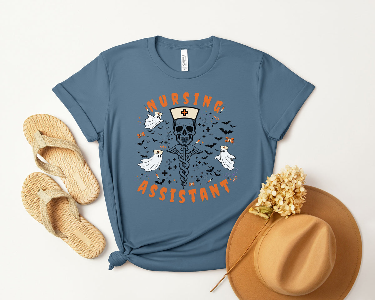 Spooky Nursing Assistant Tshirt | Halloween Ultra Soft Bella Canva Tees