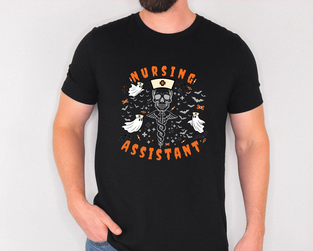 Spooky Nursing Assistant Tshirt | Halloween Ultra Soft Bella Canva Tees