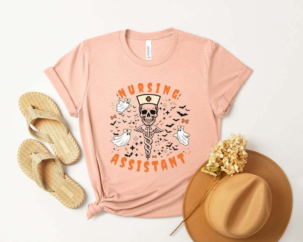 Spooky Nursing Assistant Tshirt | Halloween Ultra Soft Bella Canva Tees