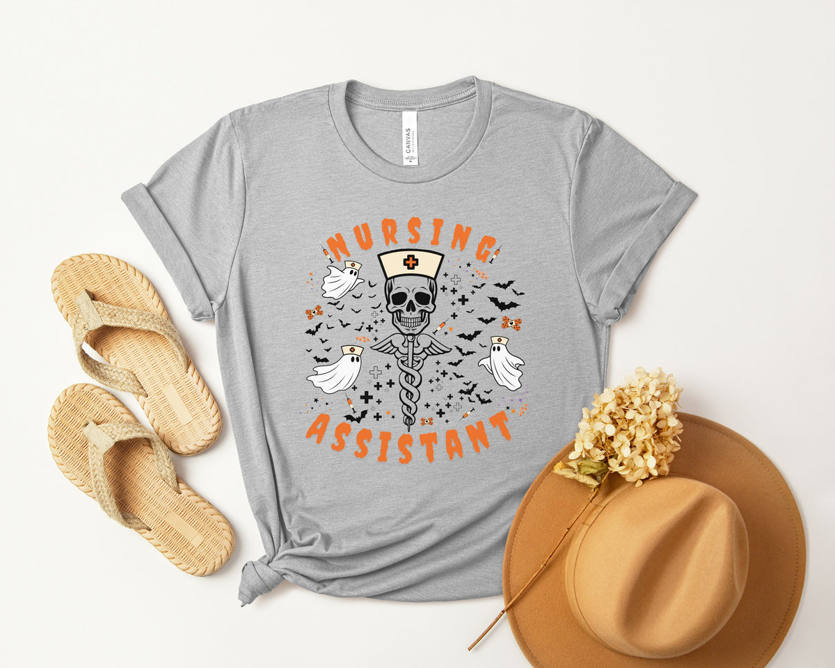 Spooky Nursing Assistant Tshirt | Halloween Ultra Soft Bella Canva Tees