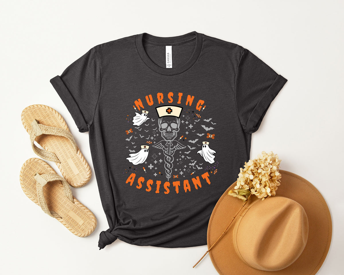 Spooky Nursing Assistant Tshirt | Halloween Ultra Soft Bella Canva Tees