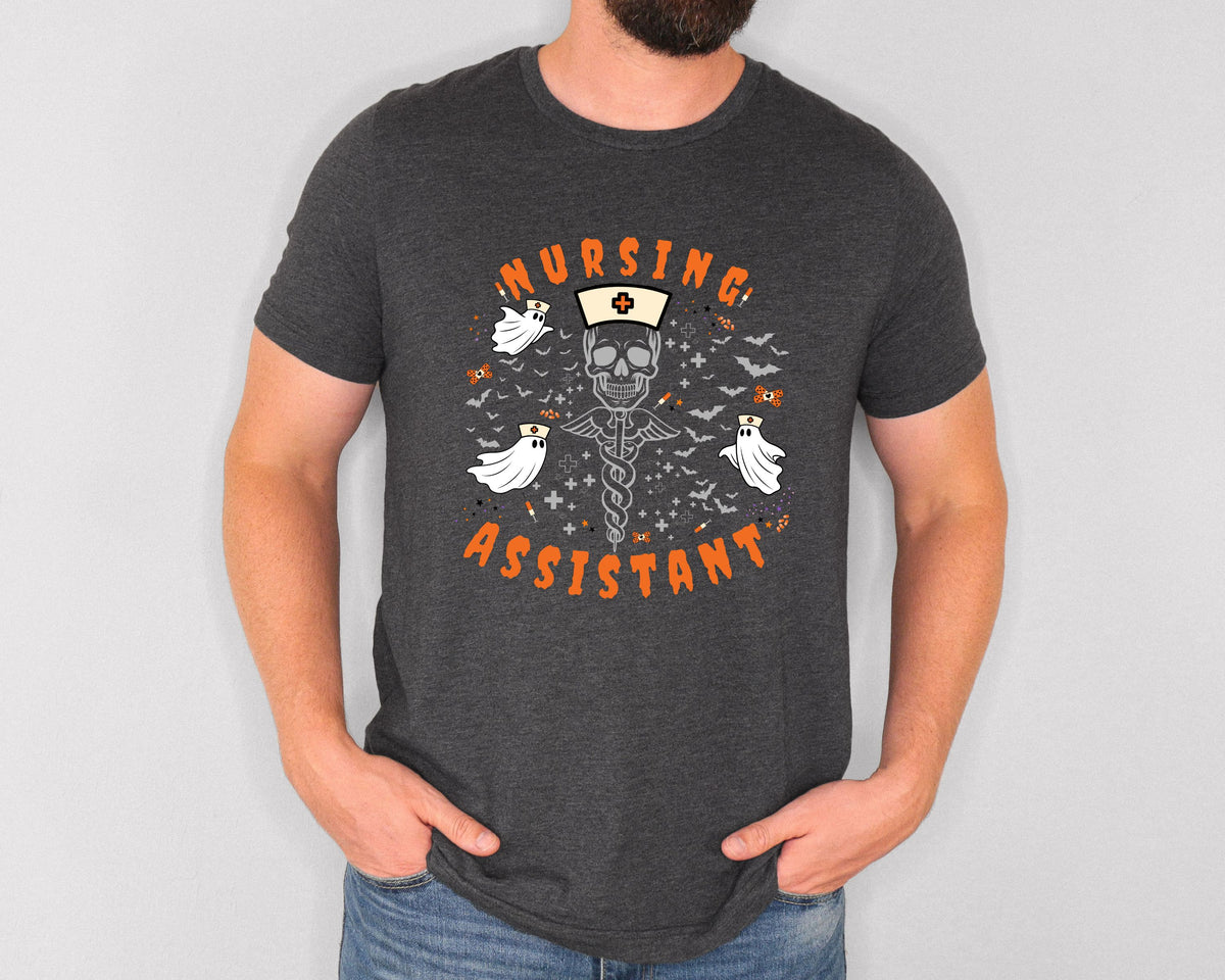 Spooky Nursing Assistant Tshirt | Halloween Ultra Soft Bella Canva Tees