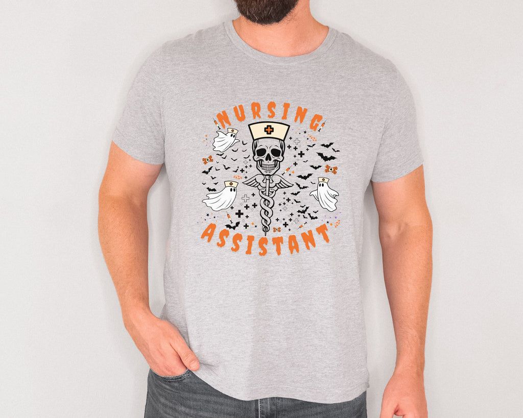 Spooky Nursing Assistant Tshirt | Halloween Ultra Soft Bella Canva Tees
