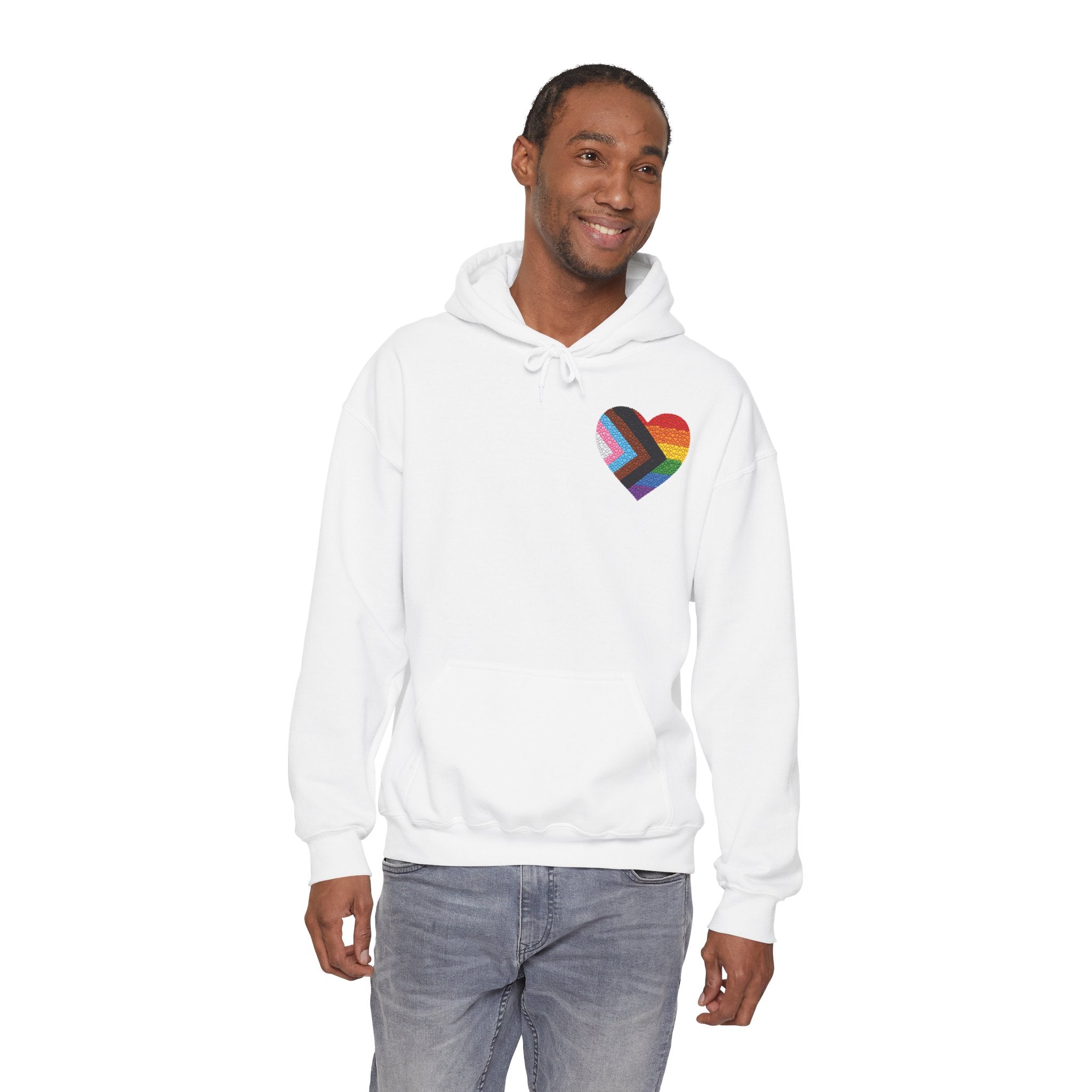 LGBTQIA Pride Heart Hoodie | Rainbow Pride Flag Heart Pullover
