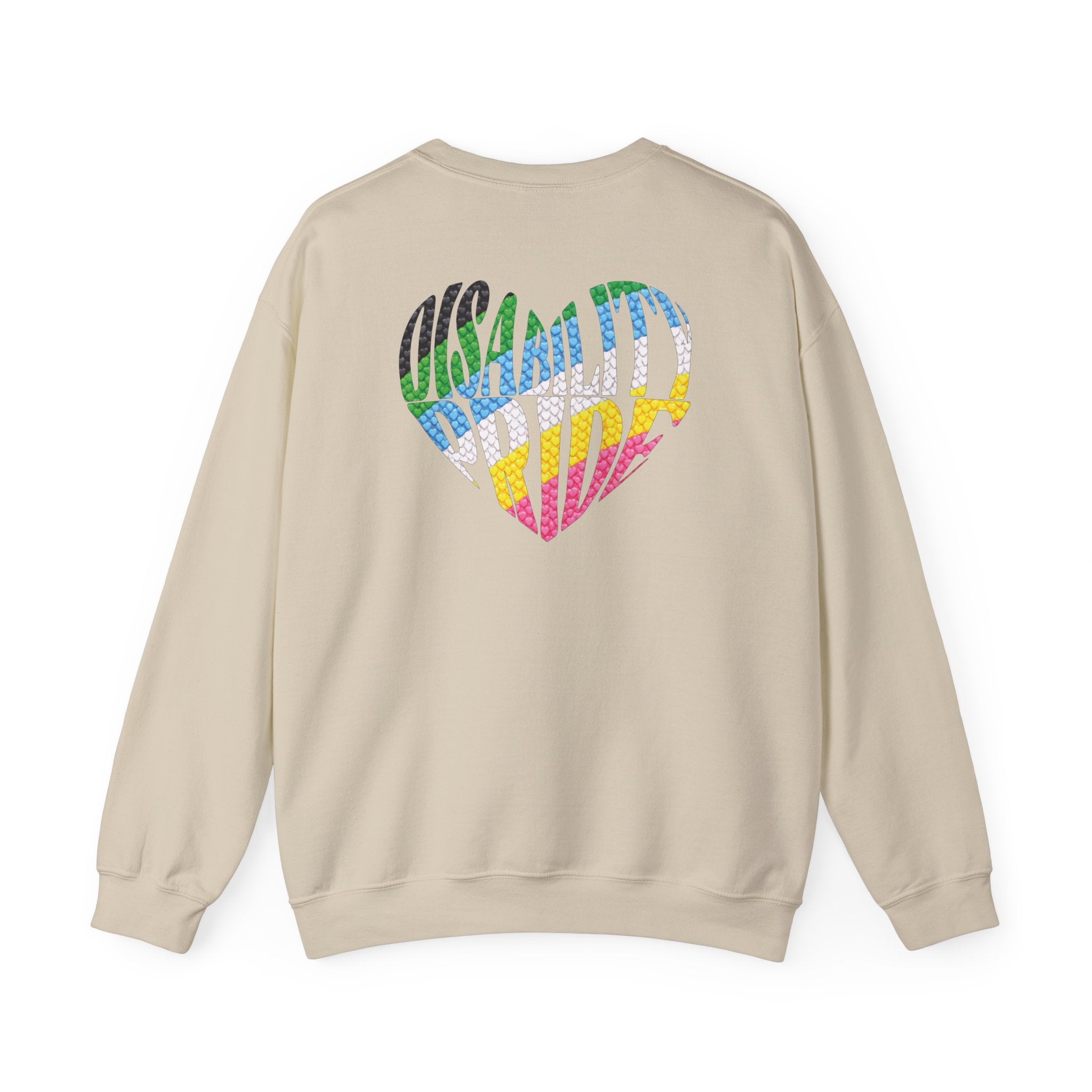 Disability Pride Sweatshirt | Heart Graphic Crewneck