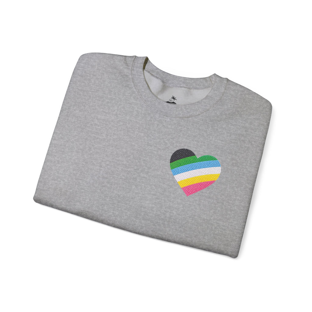 Disability Pride Sweatshirt | Heart Graphic Crewneck