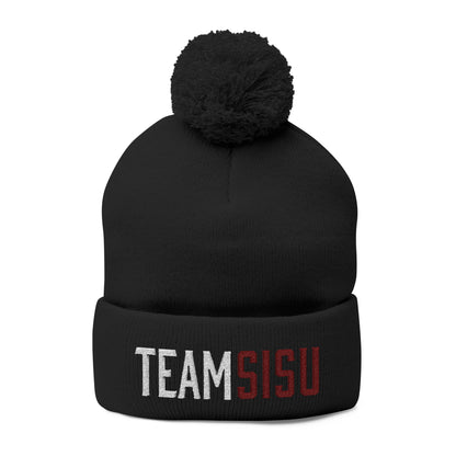 Team SISU Pom Pom Tuque Black and Grey