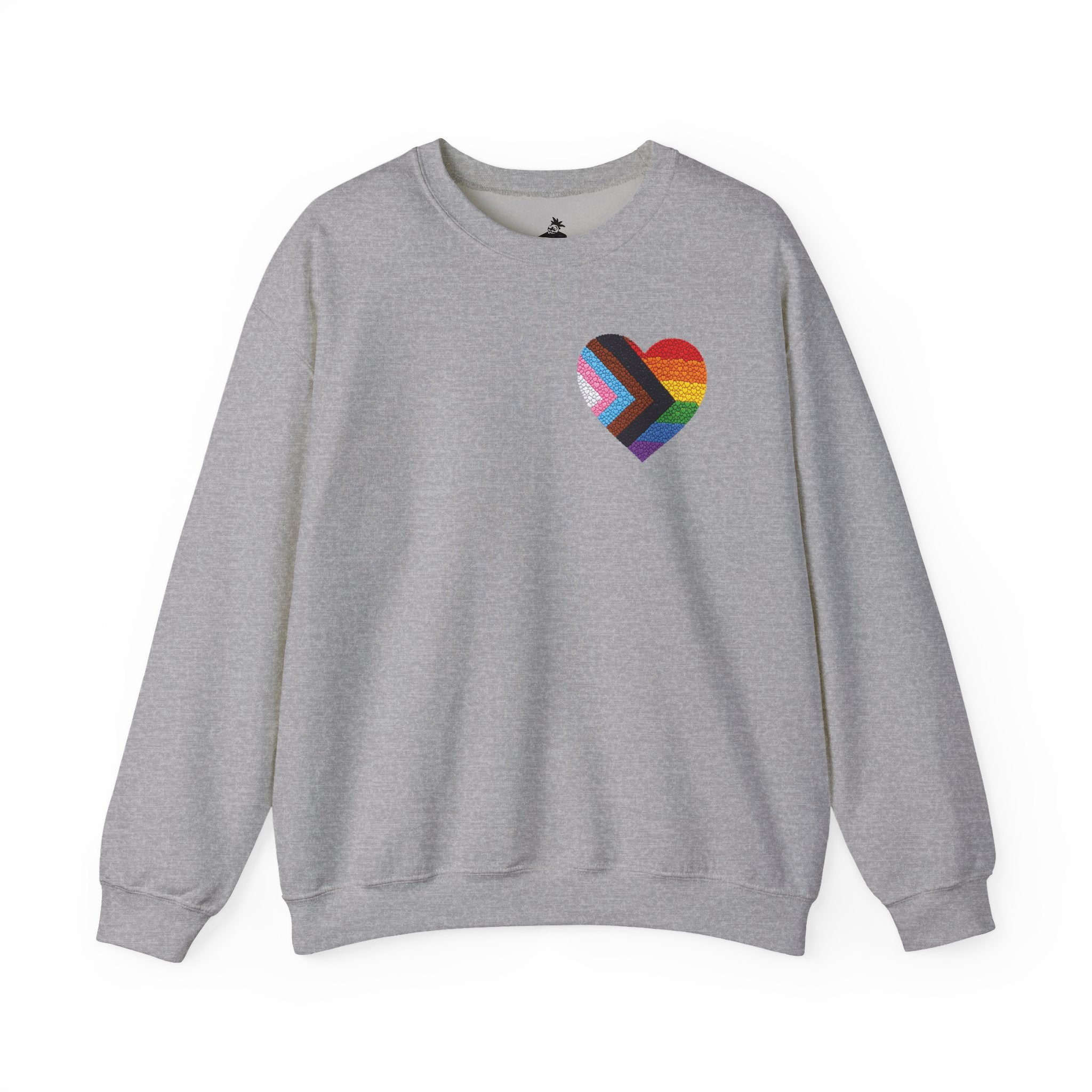 Rainbow Heart Pride Sweatshirt | Heart Graphic Crewneck
