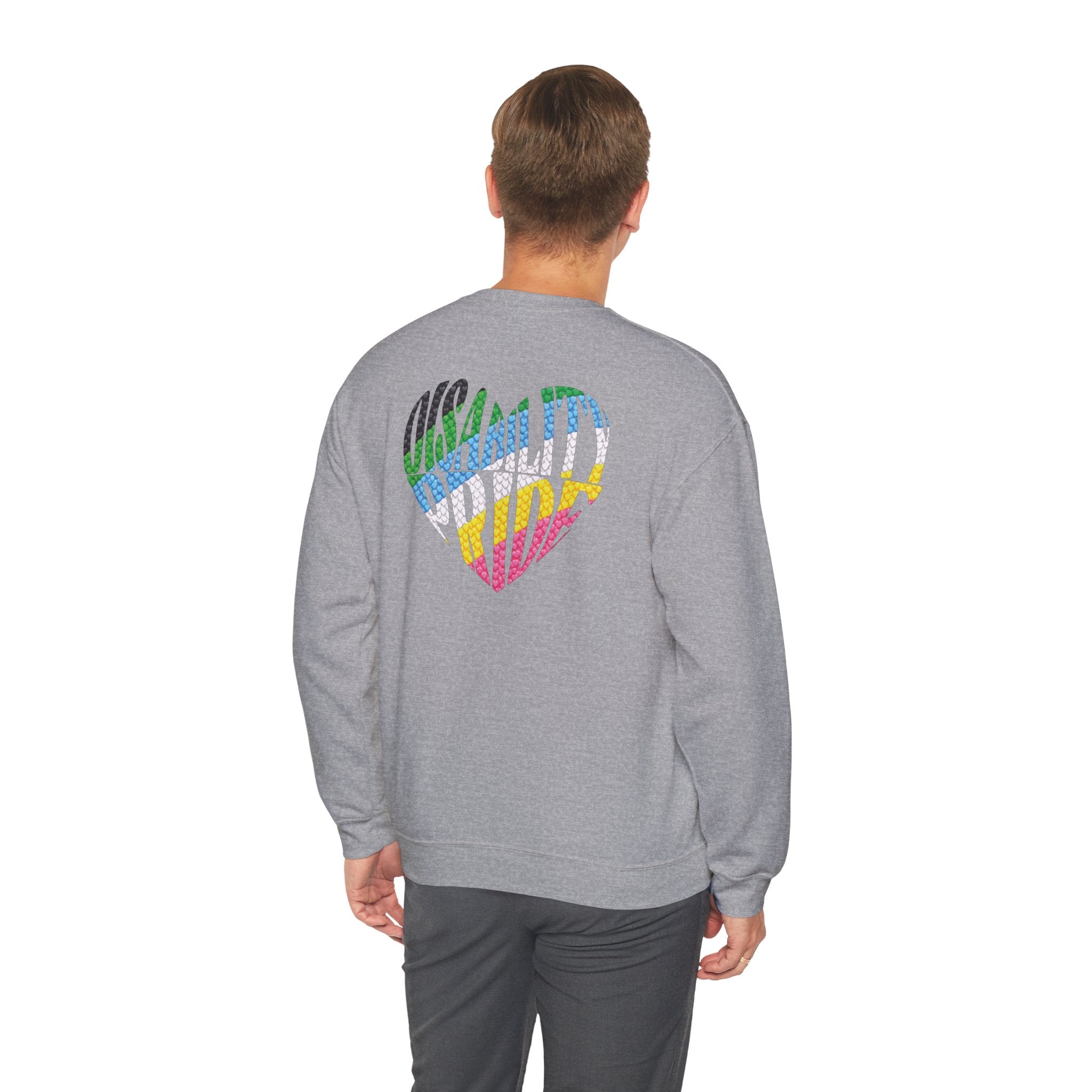 Disability Pride Sweatshirt | Heart Graphic Crewneck