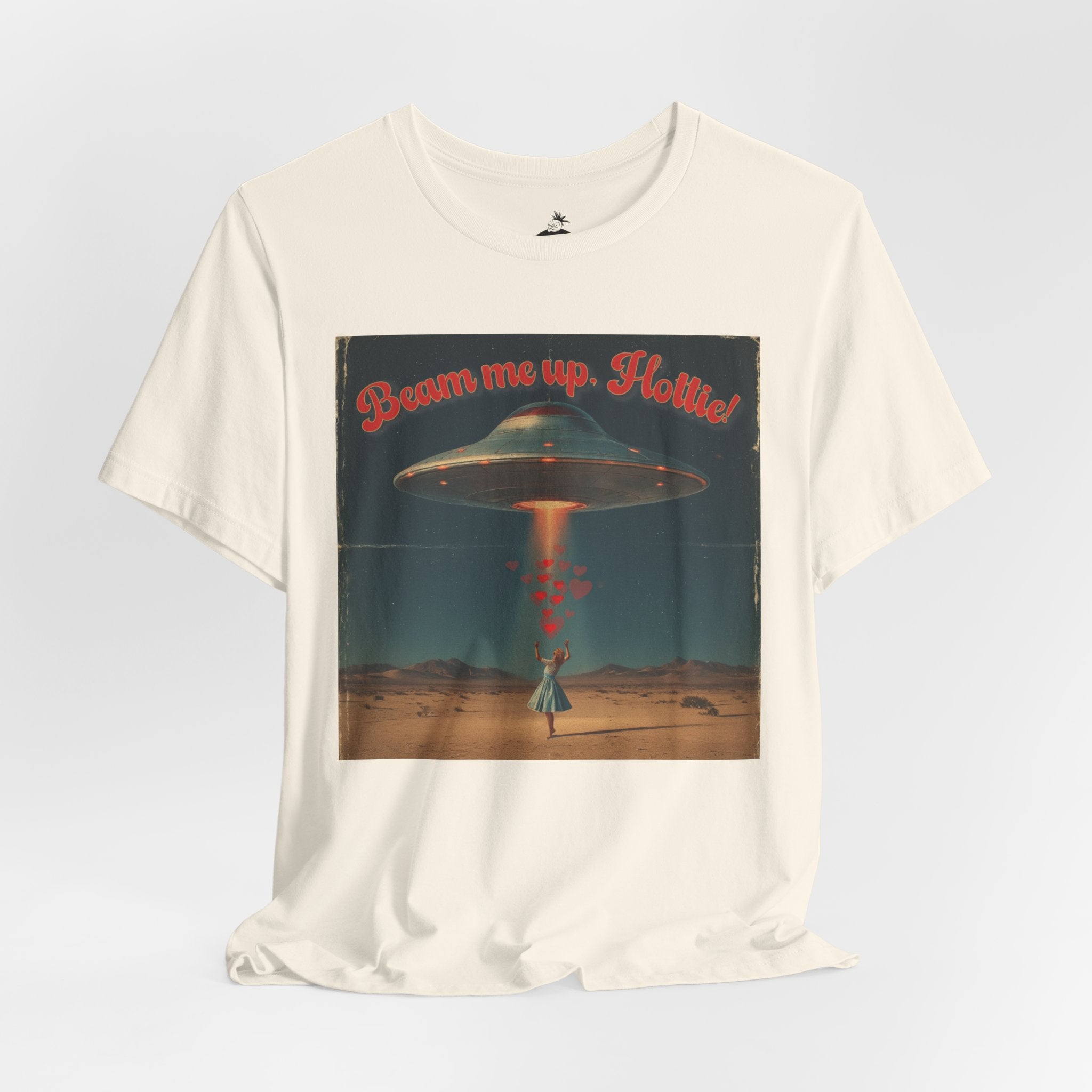 Beam Me Up, Hottie Valentine Tshirt | Star Trek pun for fun Valentine's gift | Sci-fi star crossed lovers top | Abducted by Love Shirt