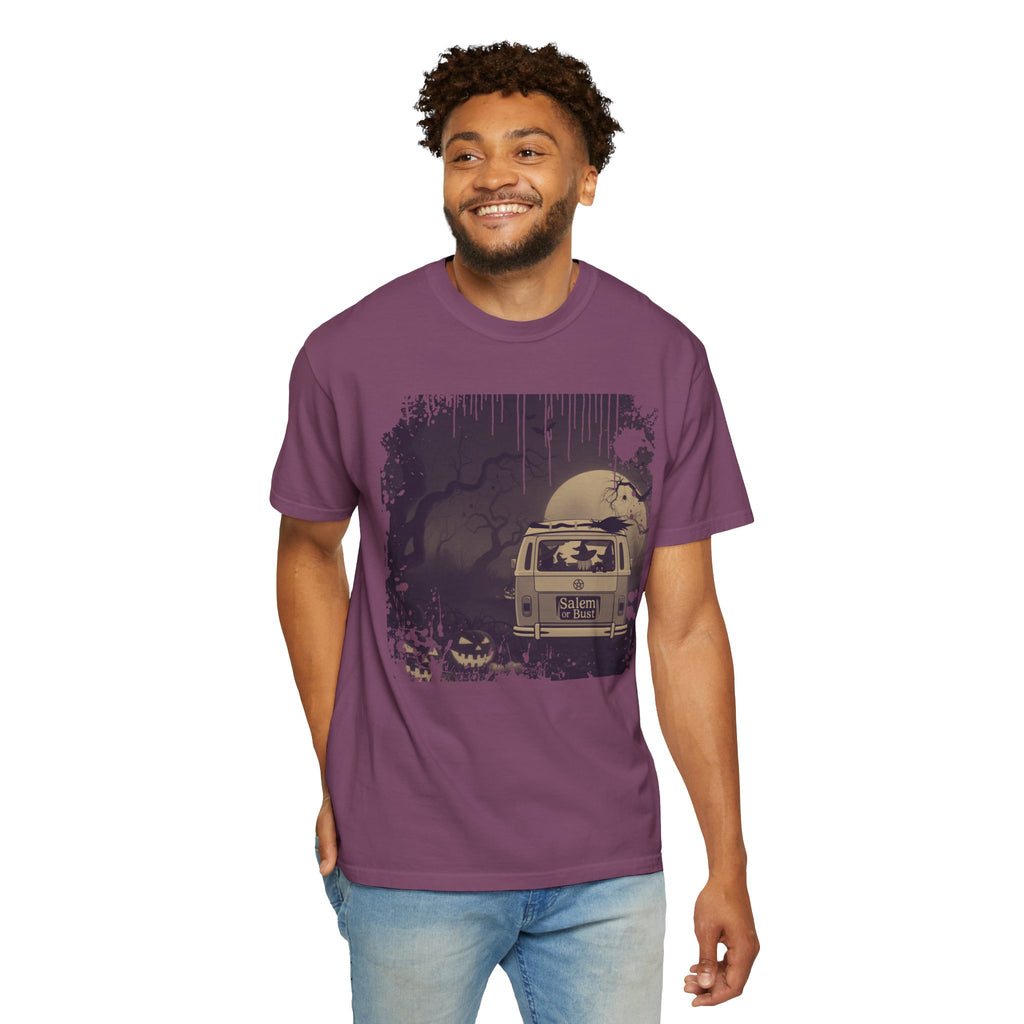 Spooky Retro Camper Van Graphic Tee — Halloween Witch Tshirt