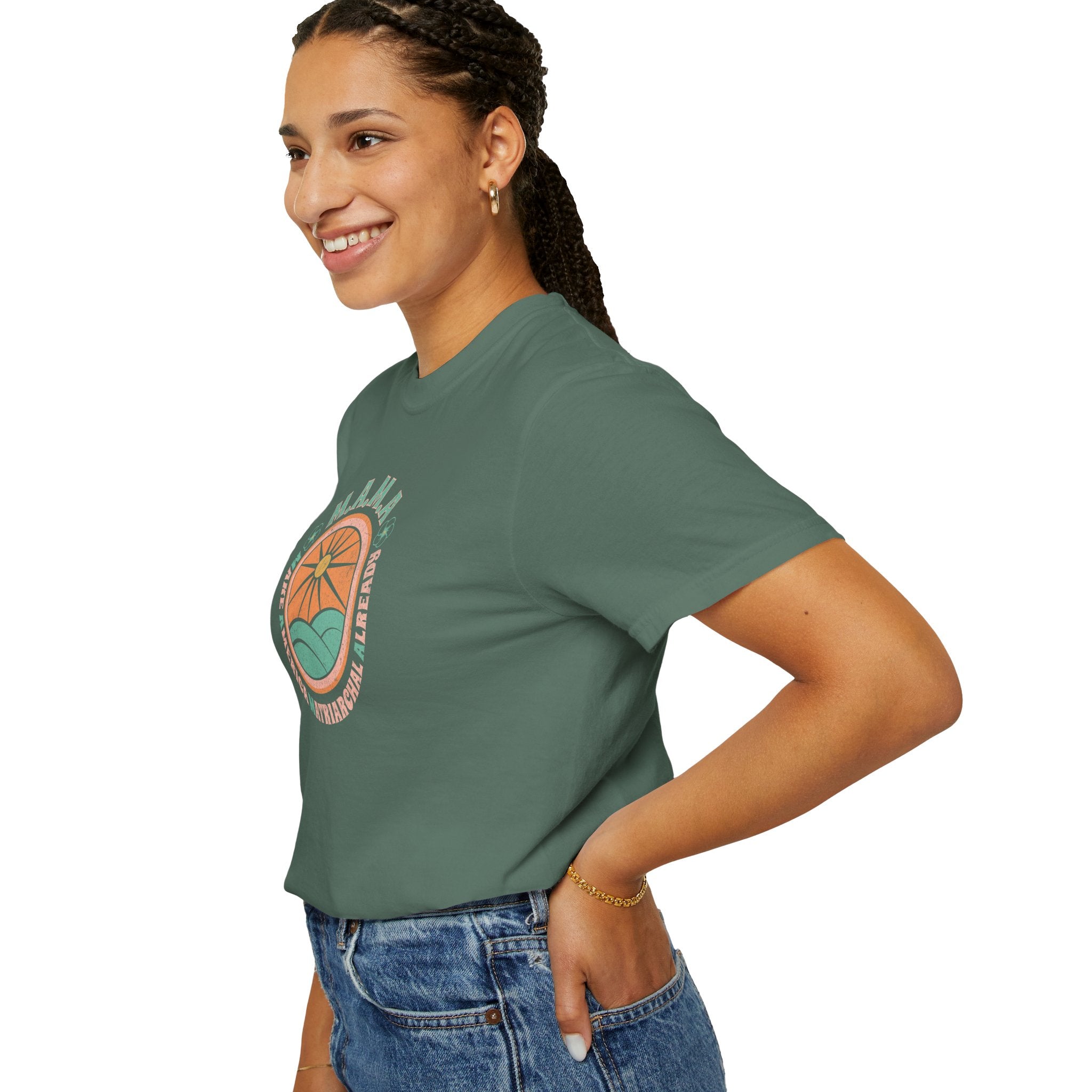 M.A.M.A 'Make America Matriarchal Already' T-Shirt — Retro Sun & Waves Feminist Tee